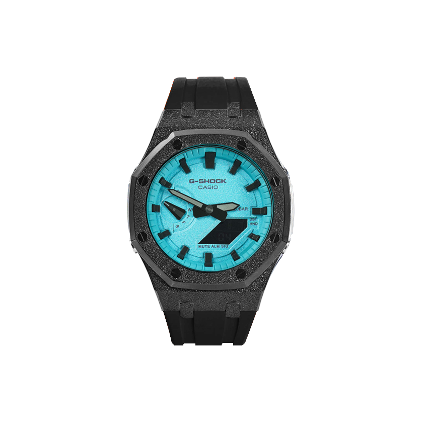 

CASIO Часы Unisex Liquid Crystal/Analog Dual Display Series 48.5mm Blue Watch, Tiffany Blue Tape Cream Black Shell