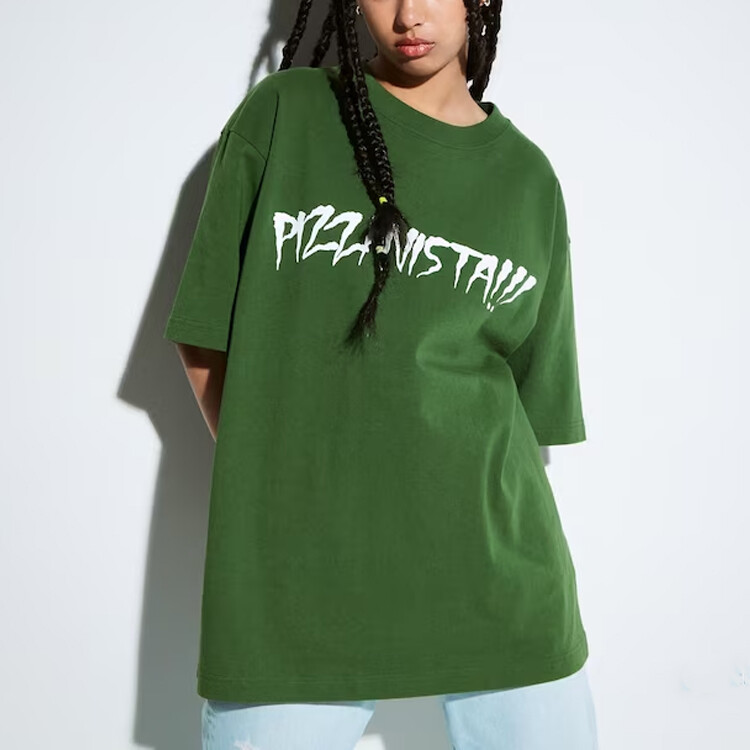 Футболка LA Eats Series унисекс зеленая Uniqlo, зеленый — фото 4