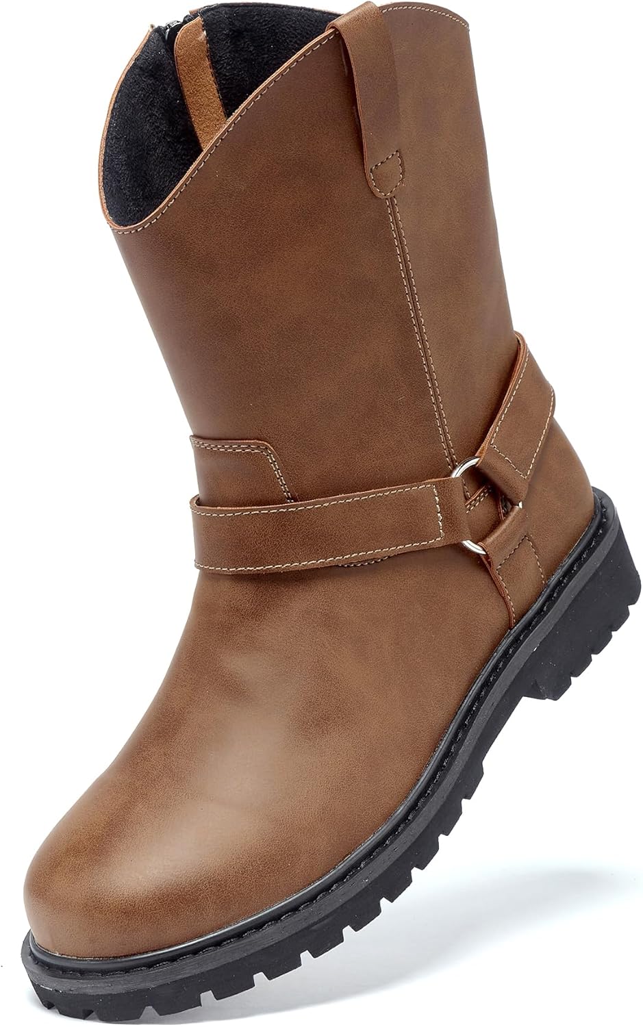 

Мужские ботинки Модные байкерские ботинки Для улицы Нескользящие повседневные ботинки Ветрозащитные ботинки для езды/Черные/Коричневые кожаные ботинки Подростковые мужские высокие ботинки Cnuei