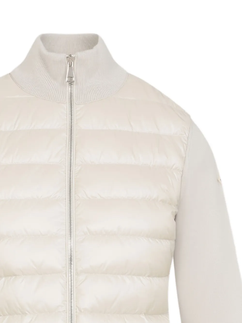 Стеганая куртка с трикотажными вставками MONCLER, белый — фото 4