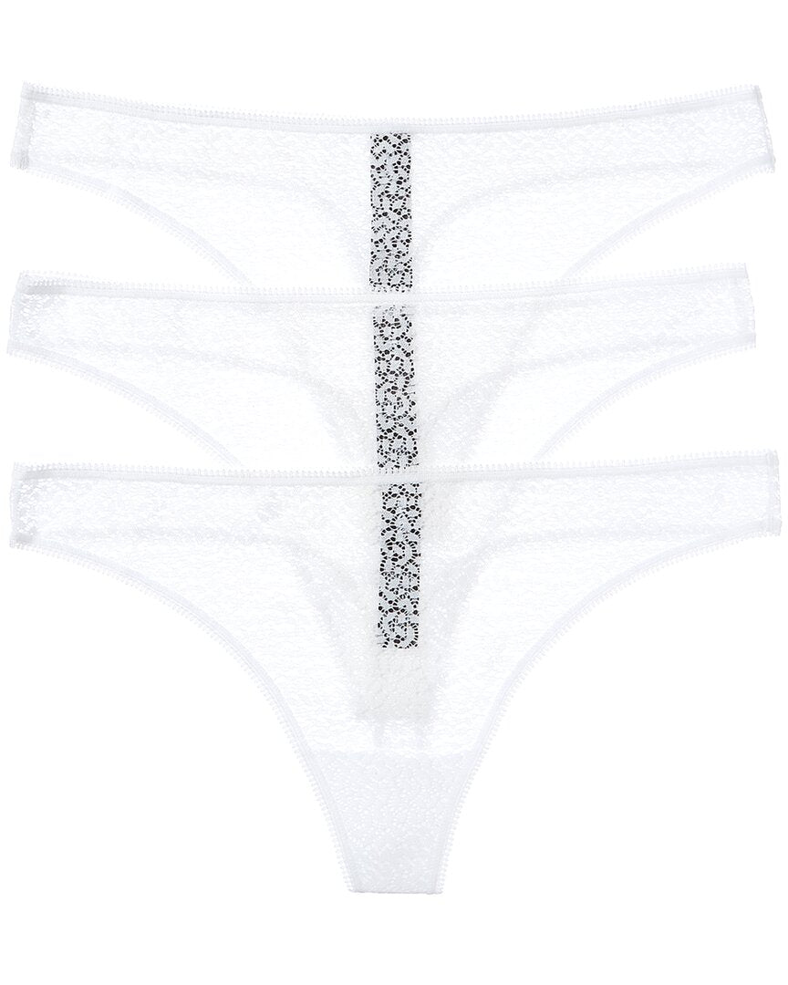 

DKNY 3pk Современные кружевные стринги, белый