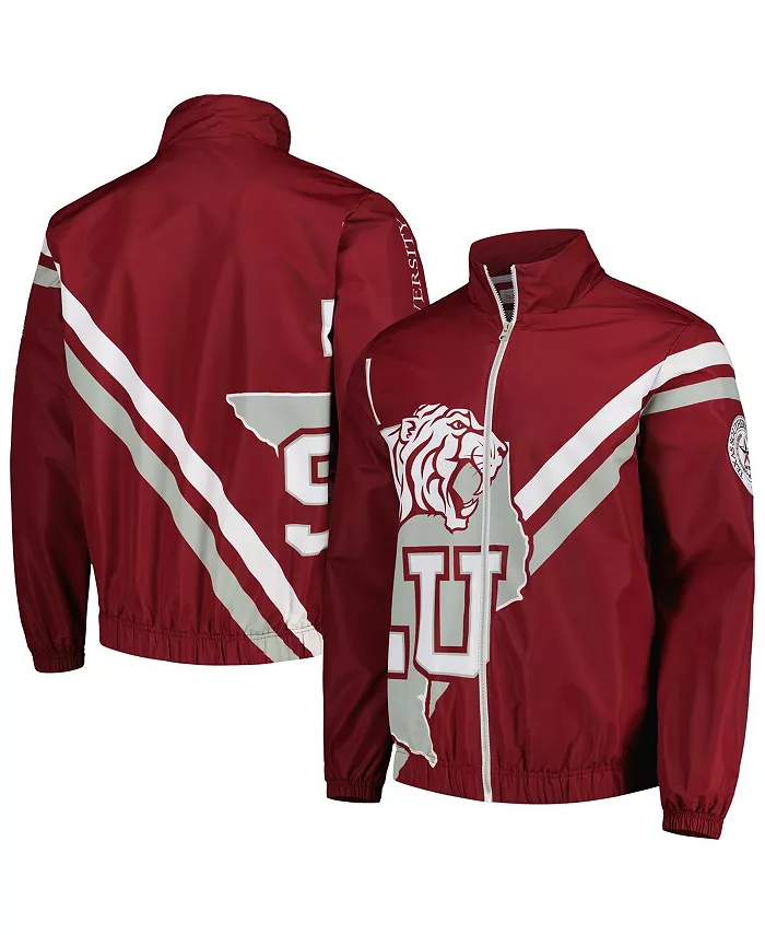 

Мужская бордовая толстовка с молнией Texas Southern Tigers с логотипом Exploded Mitchell & Ness