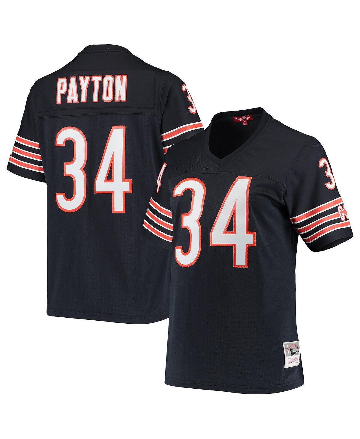 

Женская темно-синяя футболка Walter Payton Chicago Bears 1985 Legacy Replica Mitchell & Ness, темно-синий