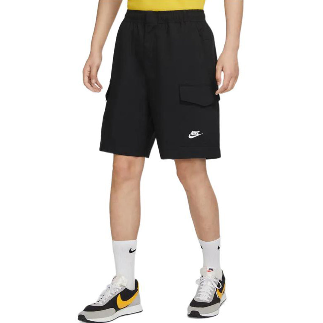 Шорты Nike Sportswear Sport Essentials Solid Color Logo Embroidered Big Pocket Straight Shorts Black DM6834-010, черный — фото 4