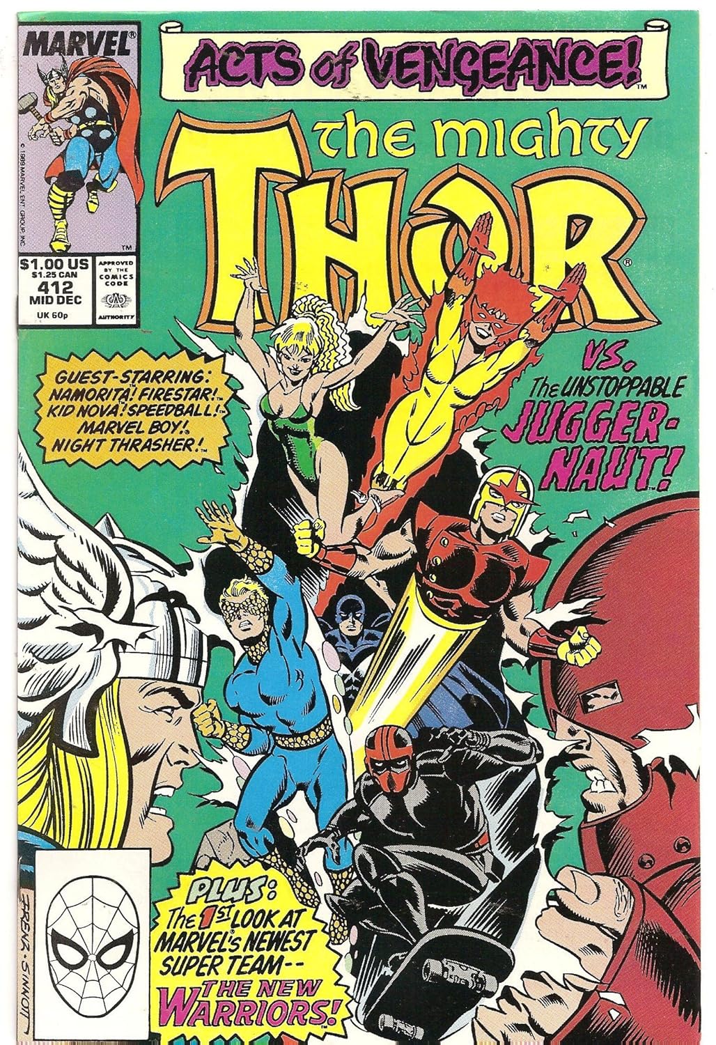 

Mighty Thor #412 (Introducing...The New Warriors!) (Stan Lee)