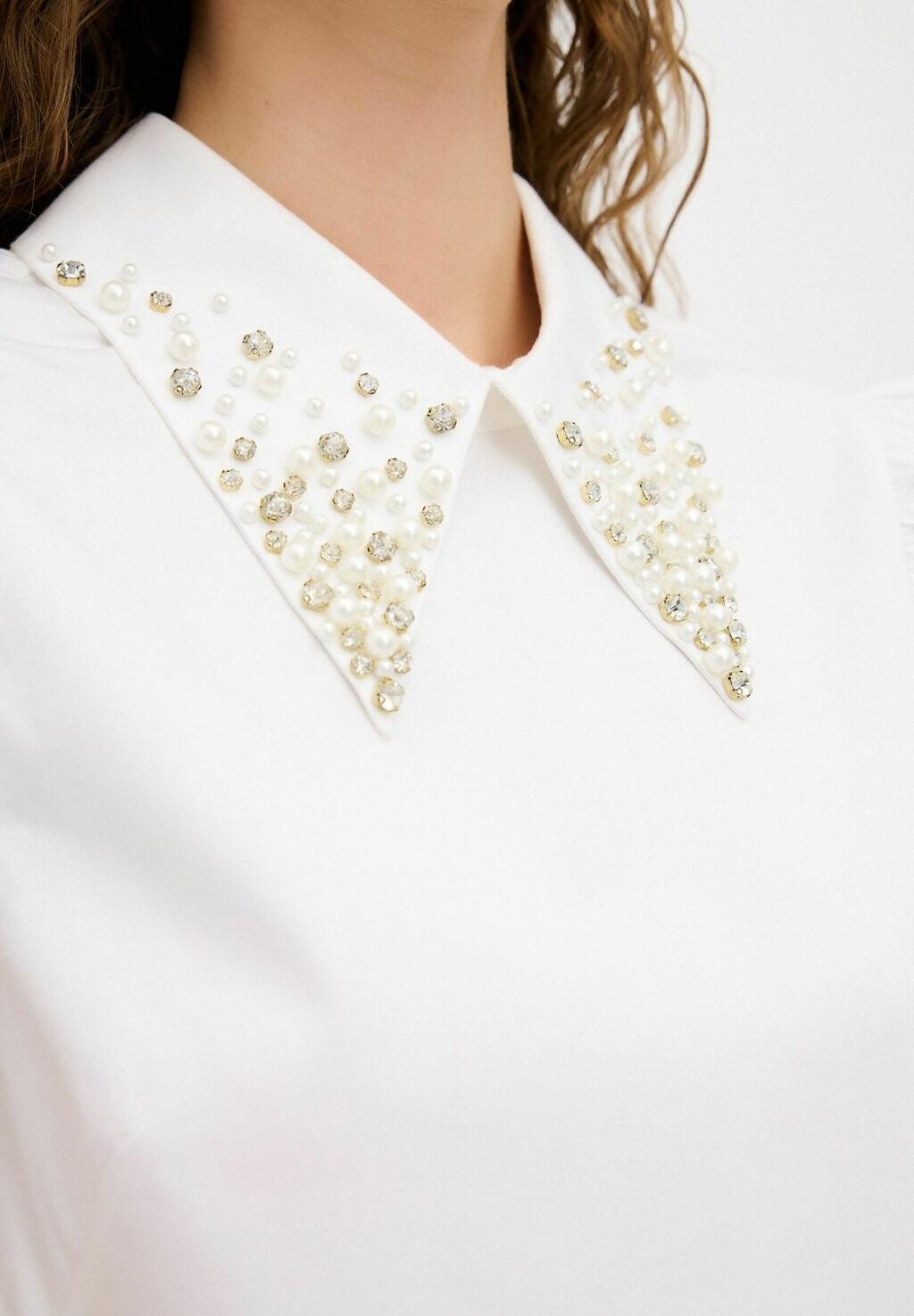 

Блуза WITH STONE COLLAR adL, белый
