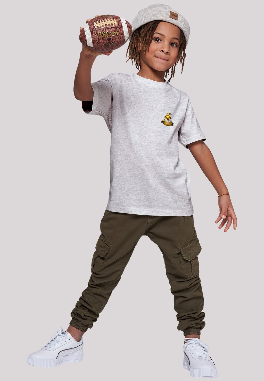 

Футболка с принтом DUCK WIZARD UNISEX F4NT4STIC, цвет heather grey