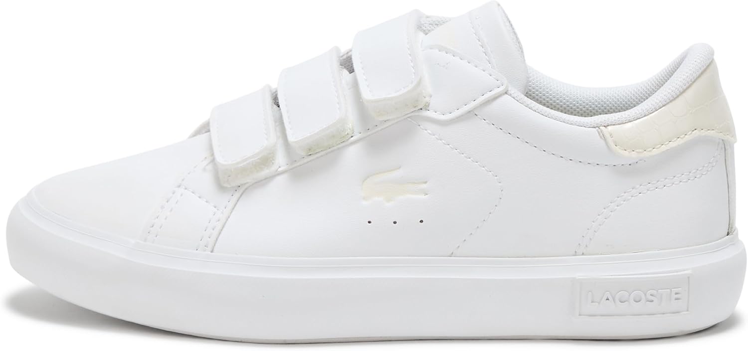 Laceste Unisex-Child детские кроссовки Powercourt Lacoste, White & Off White — фото 2