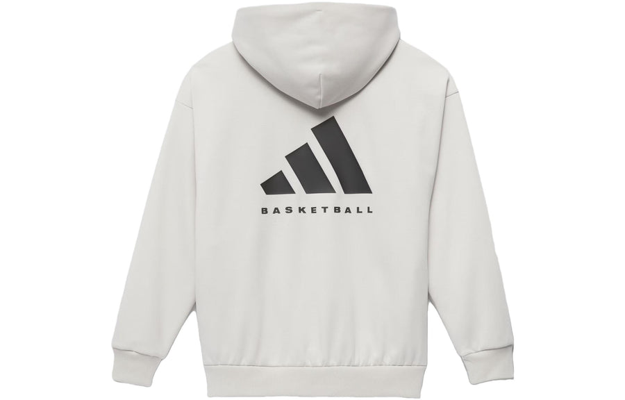 Худи adidas Basketball Hoodie 'Grey', серый — фото 2