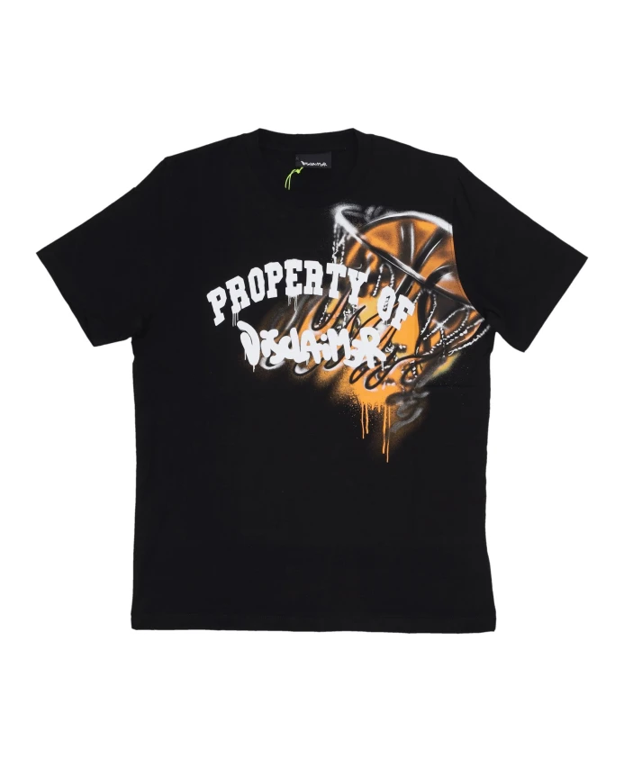 

Черная мужская хлопковая футболка-чокер Disclaimer, черный