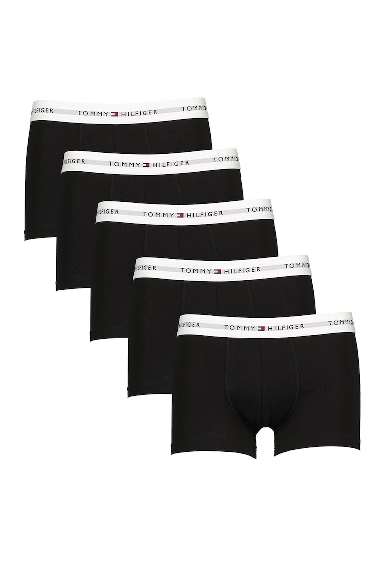 

Боксеры с логотипом на талии, 5 пар Tommy Hilfiger, черный
