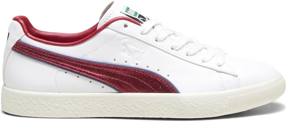 

Мужские кроссовки PUMA Clyde Varsity со шнуровкой для повседневной носки - белые