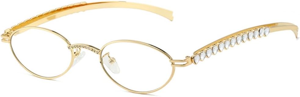 

Женские солнцезащитные очки LVTFCO со стразами, стильные овальные солнцезащитные очки, винтажные круглые солнцезащитные очки, мужские очки с бриллиантами, роскошные очки, Gold Clear