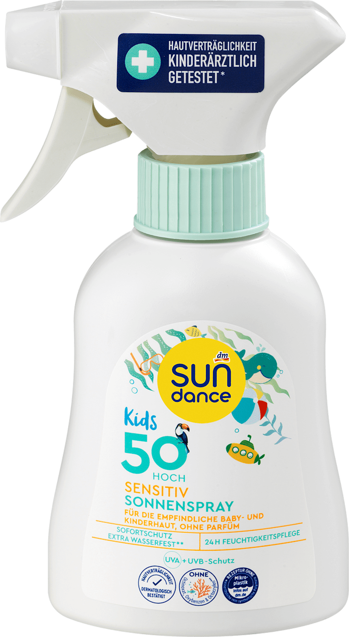 

Солнцезащитный спрей SUNDANCE Sonnenspray Kids sensitiv, LSF 50, 200 ml