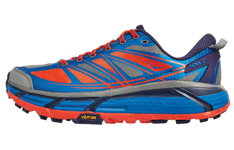 

Кроссовки Mafate Speed 2 для бега мужские с низким верхом, синие/оранжевые/серые Hoka One One