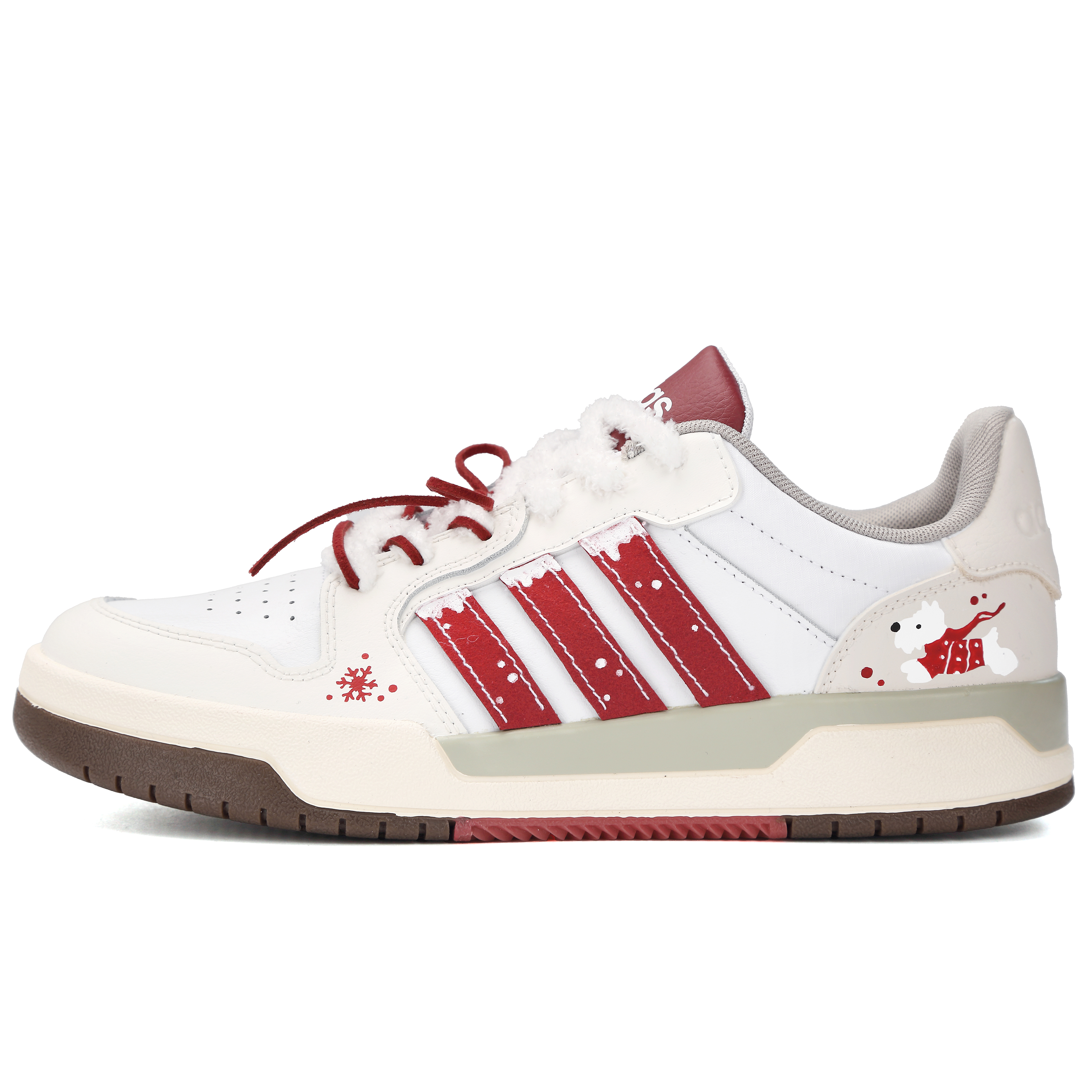 

Adidas Neo Entrap Winter Puppy Abrasion Resistant Low top Skateboard Shoes Unisex Beige Red