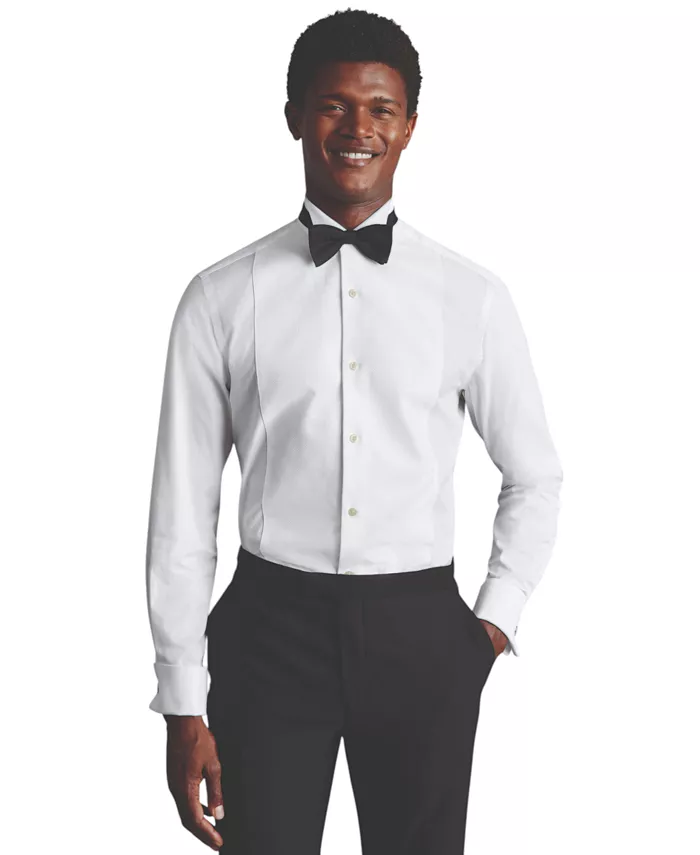 

Мужская классическая рубашка Slim-Fit для смокинга Charles Tyrwhitt, белый