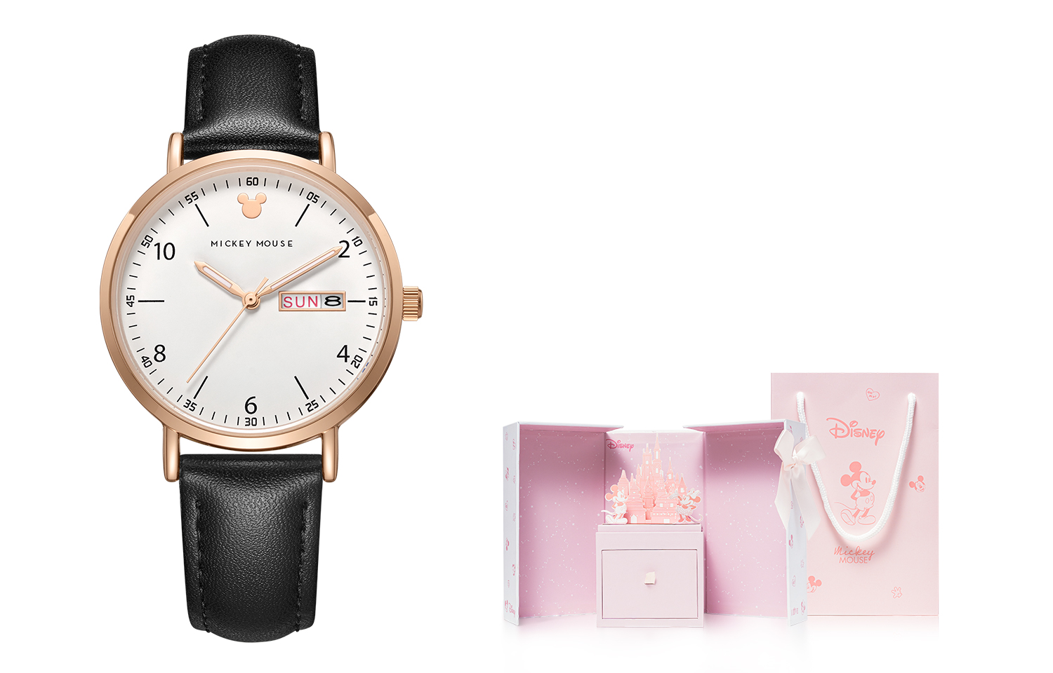 

Disney Часы Mickey Series Quartz Movement Watch Women's Watch White Dial, MK-11319B1