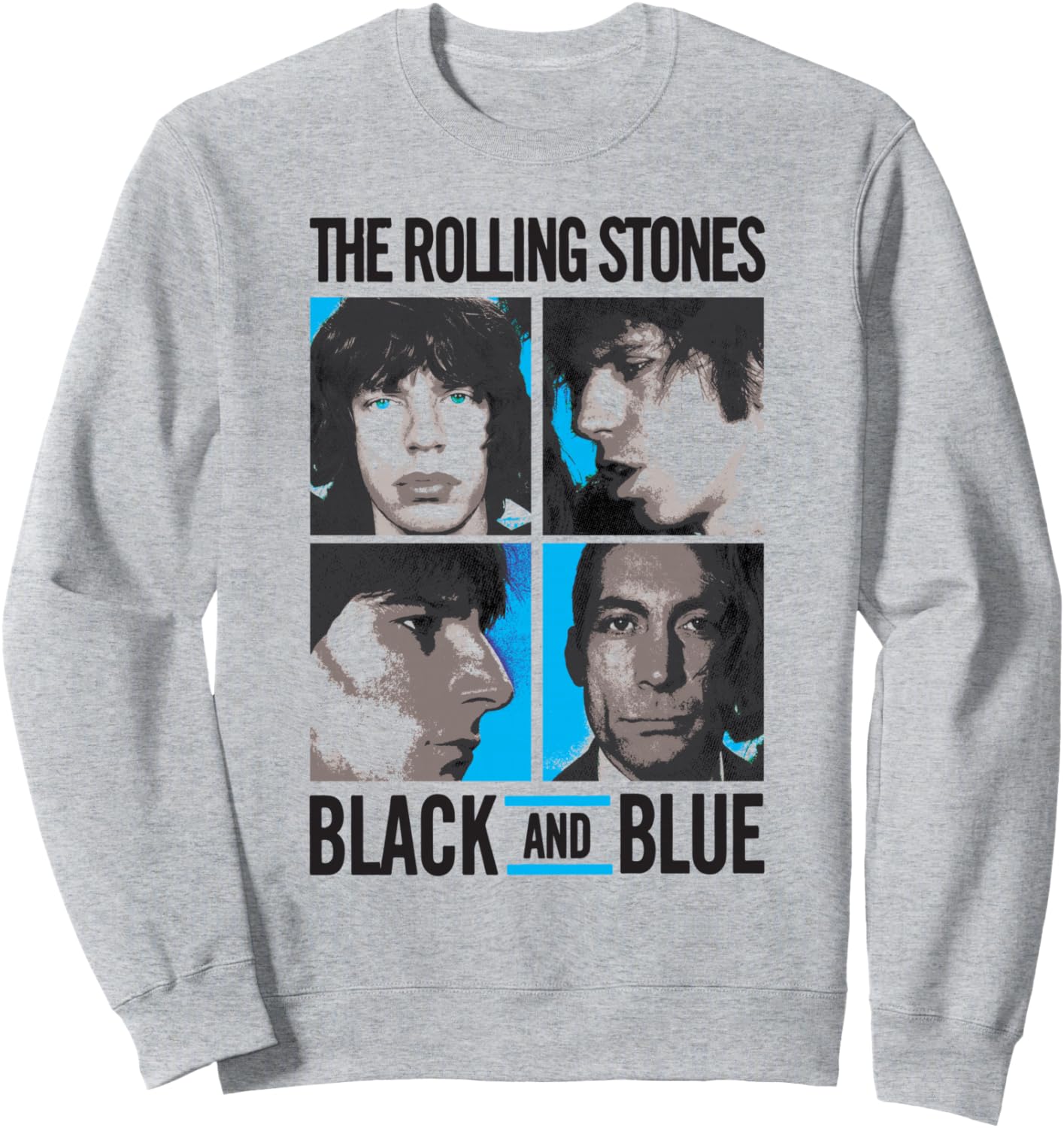 

Официальная толстовка Rolling Stones с квадратным фото в черно-синих тонах The Rolling Stones