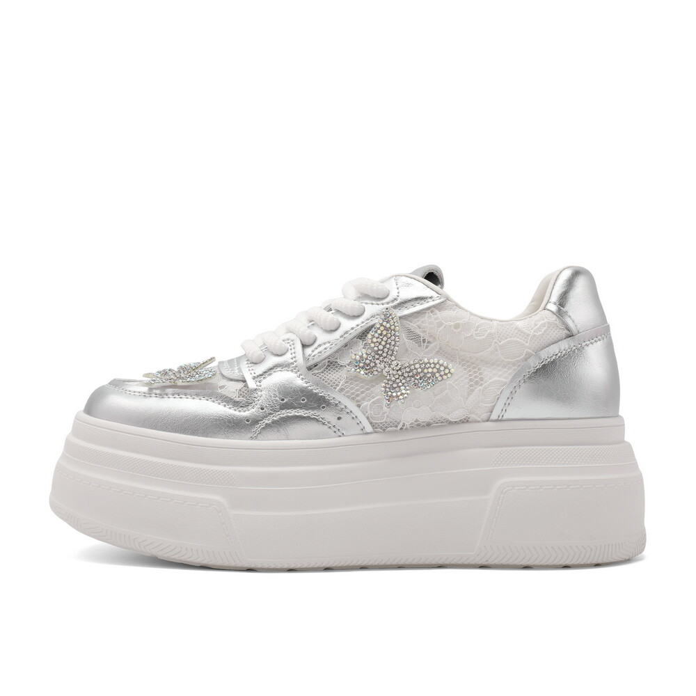 

Кеды BELLE Skateboard Shoes Women's Low-Top, серебряный