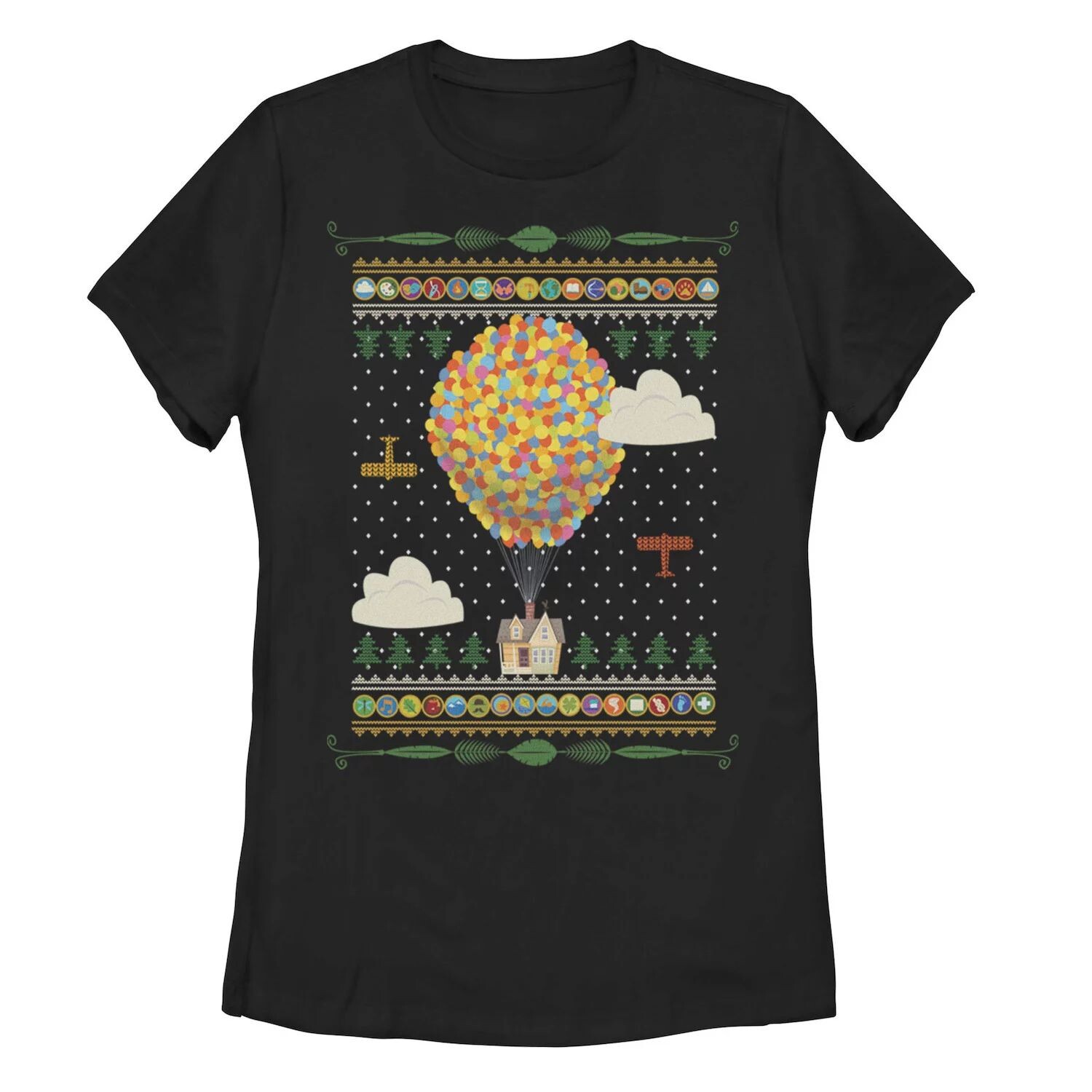 

Детская футболка Disney/Pixar Christmas Up Ugly Sweater с графическим рисунком Licensed Character
