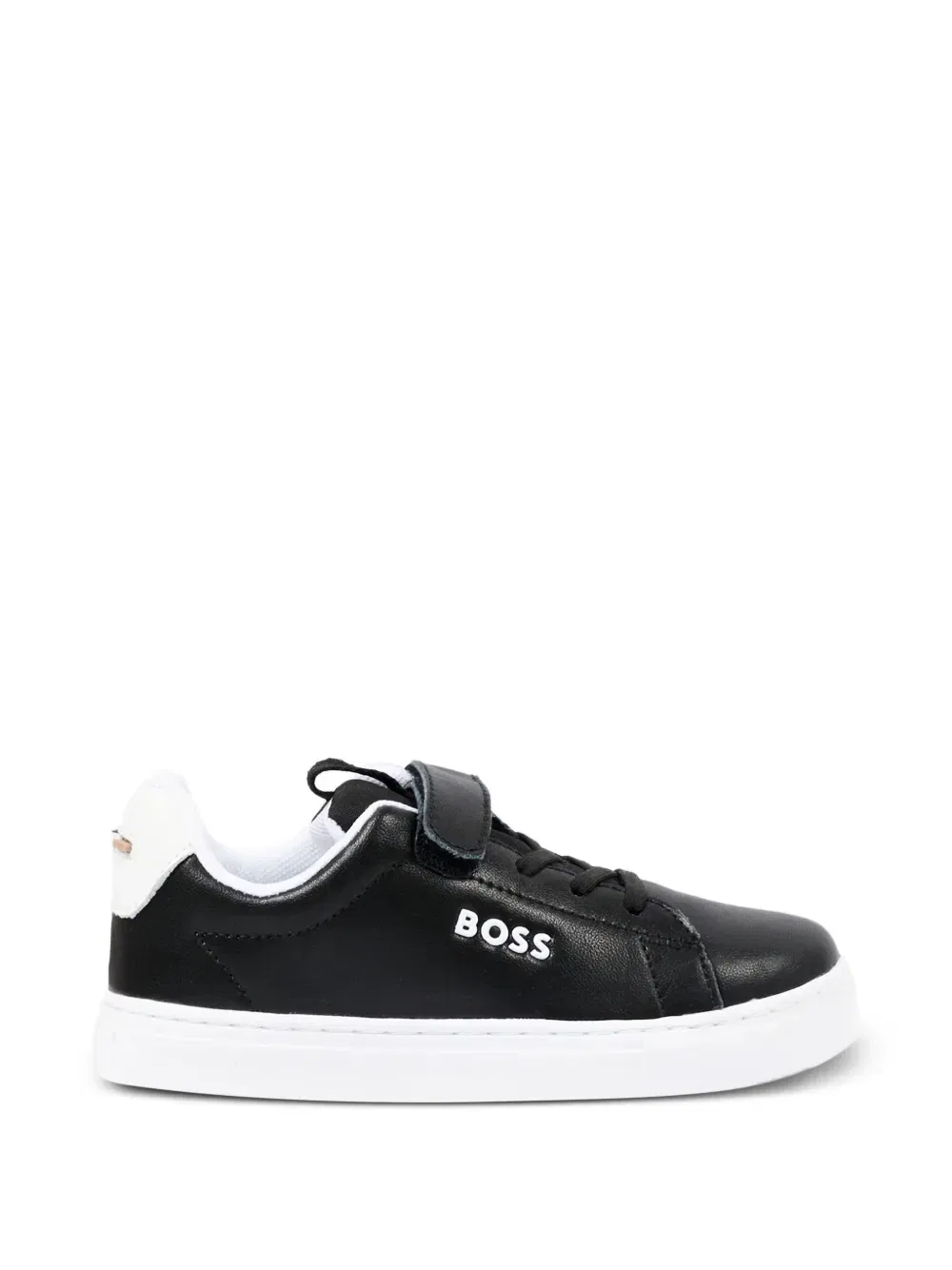 Кожаные кроссовки Boss Kidswear, черный — фото 2