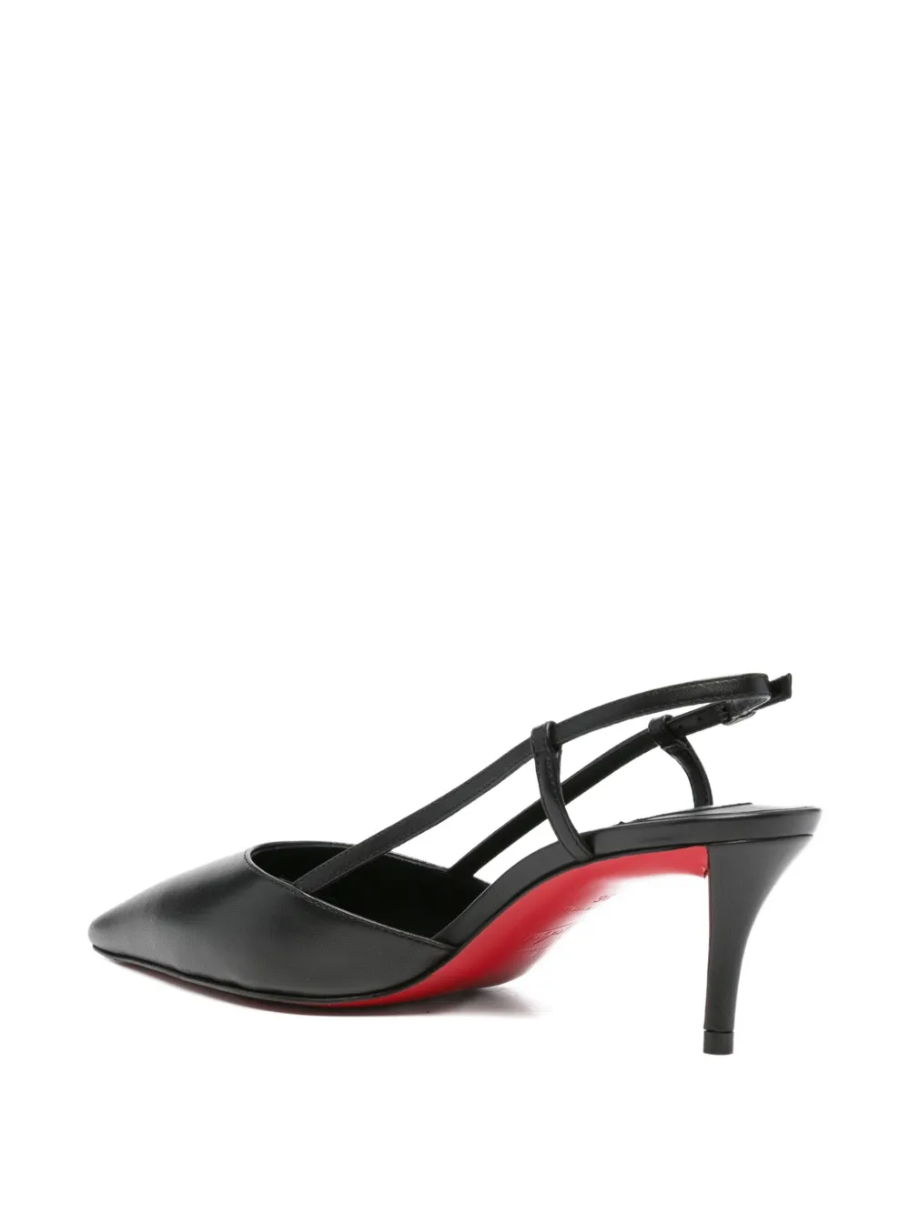 Туфли с заостренным носком и ремешком на пятке Christian Louboutin, черный — фото 3