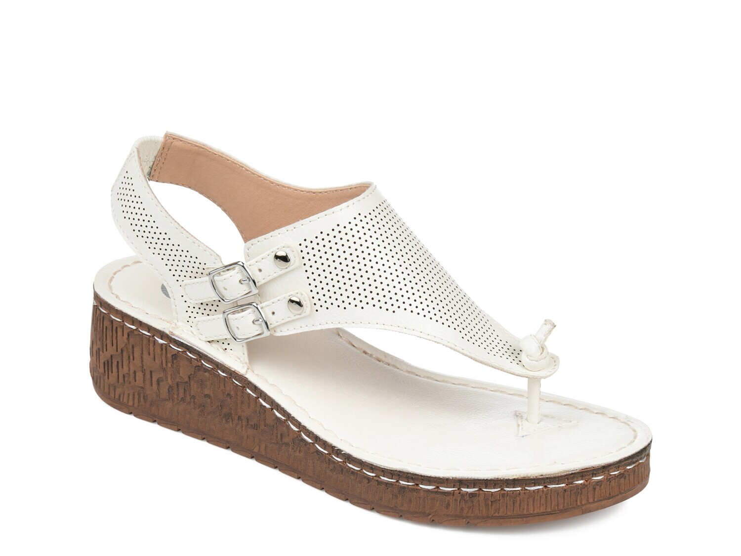 

Сандалии на танкетке Journee Collection Mcell, белый