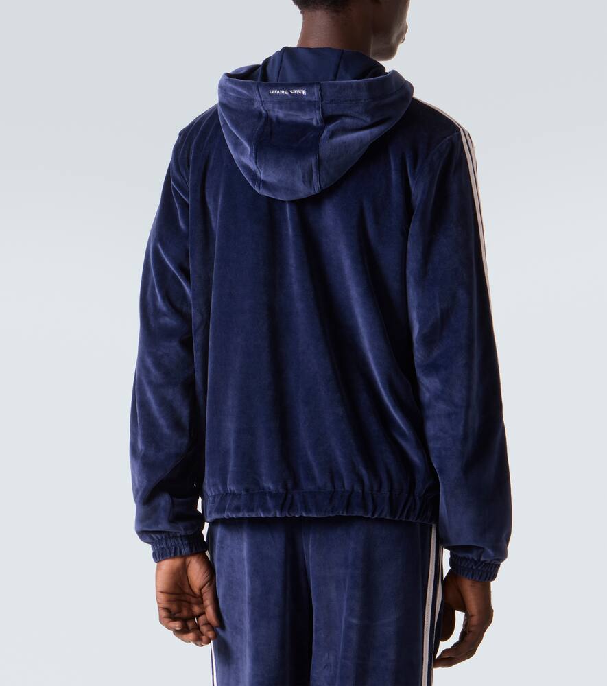 Уэльс Боннер худи из бархата с хлопком Adidas, Night Navy — фото 4