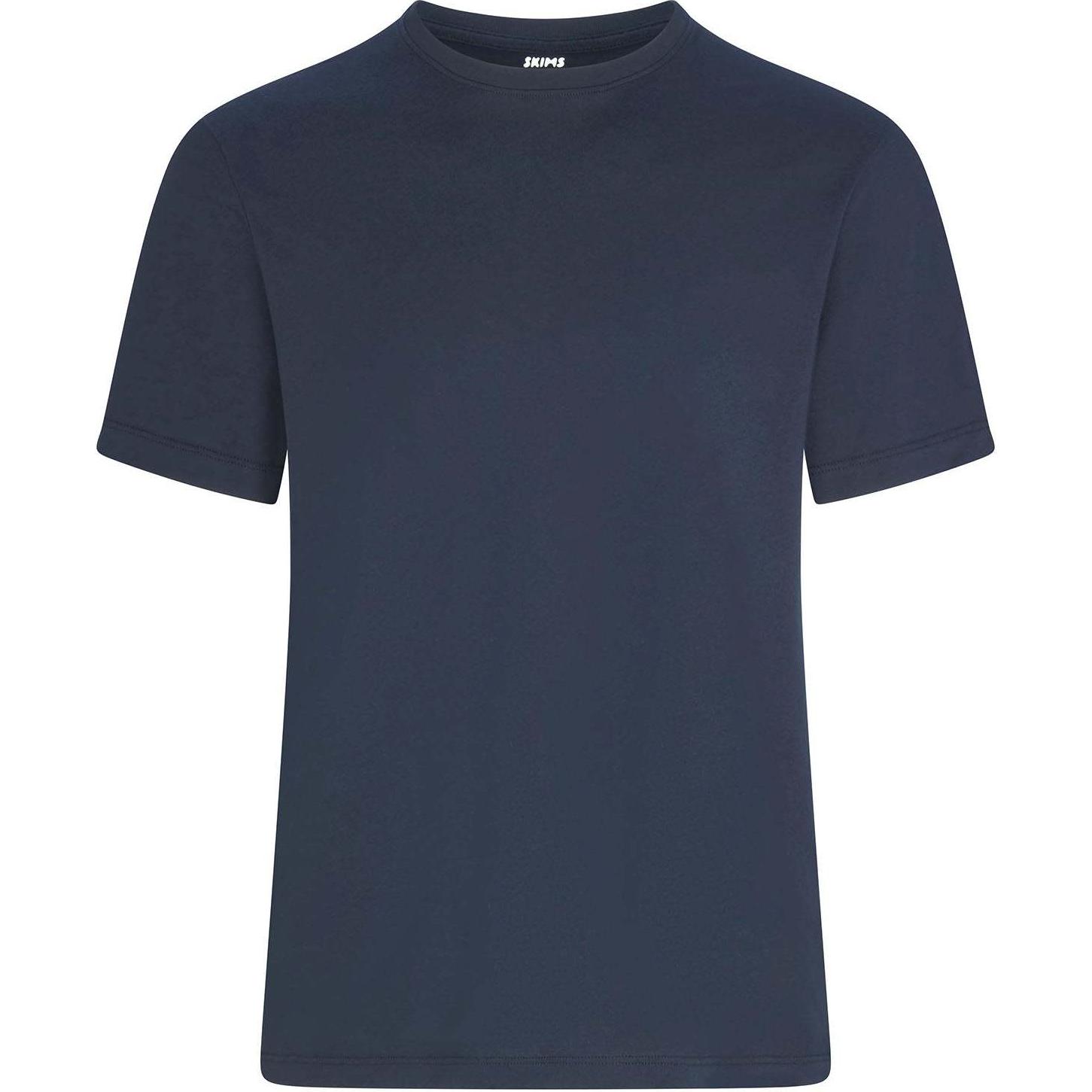 

Skims Хлопковая мужская классическая футболка T Shirt Men's NAVY/Marine Blue