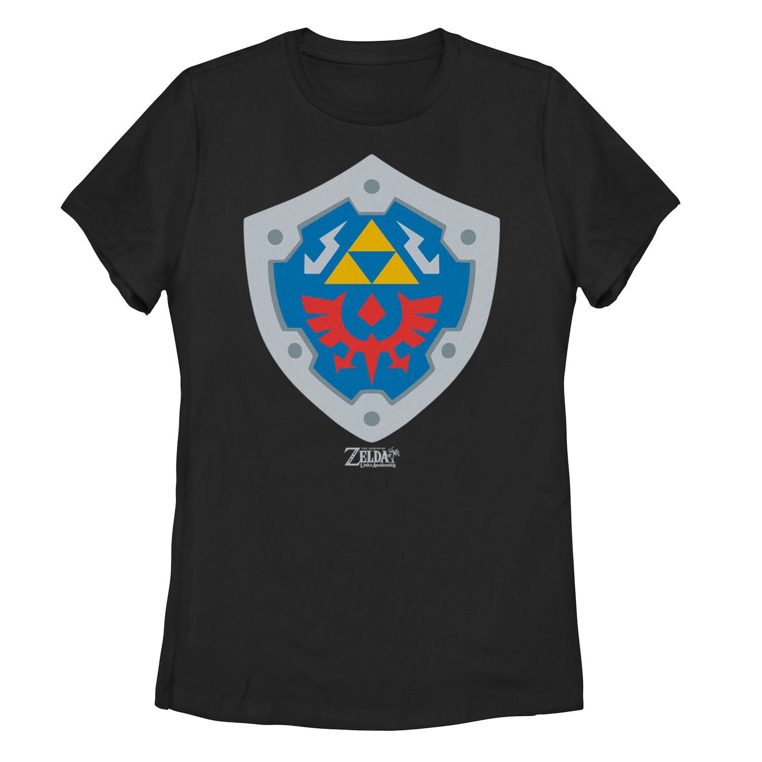 

Детская футболка с логотипом Nintendo Legend Of Zelda Link's Awakening Hylian Shield Licensed Character, черный