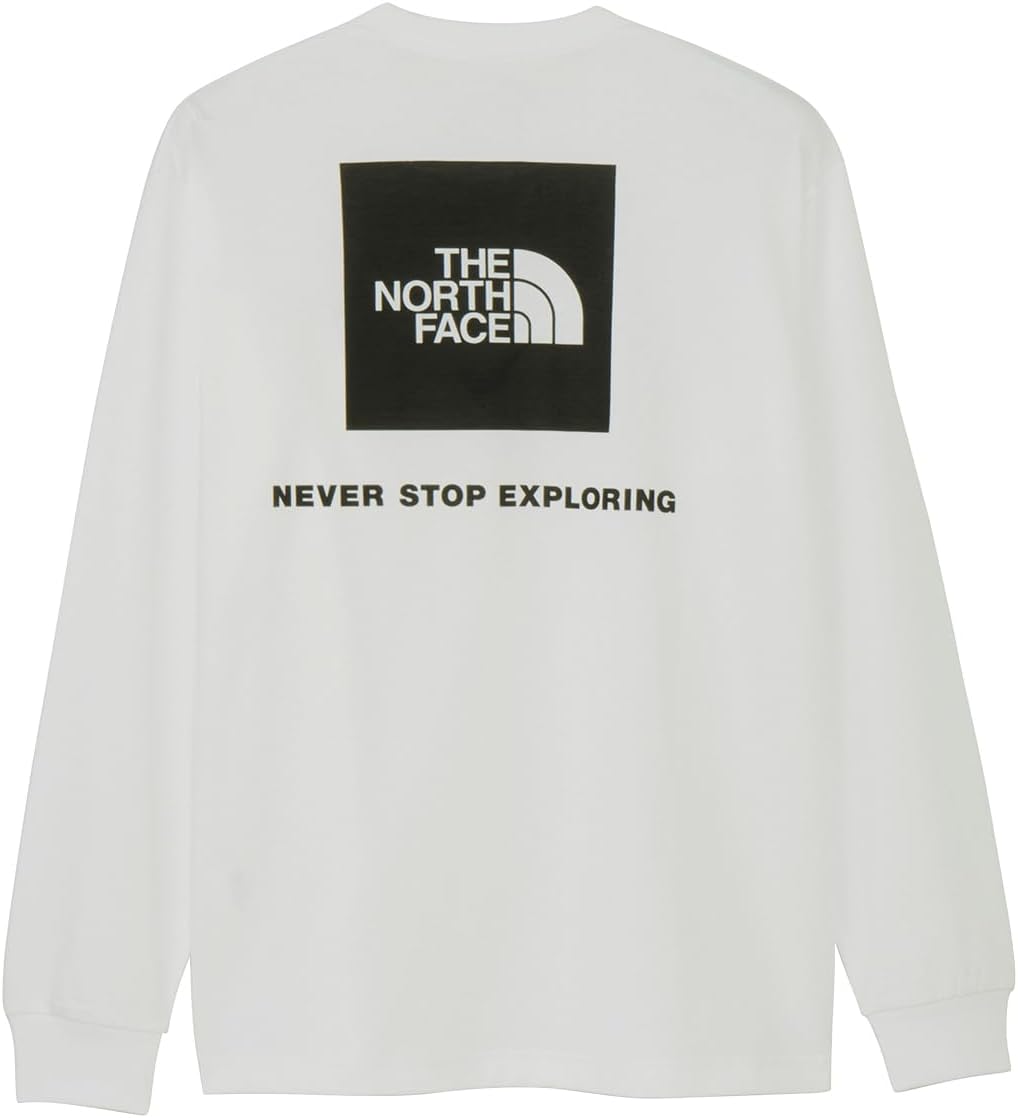 

Мужская футболка с длинным рукавом THE NORTH FACE с квадратным логотипом на спине, белый/черный