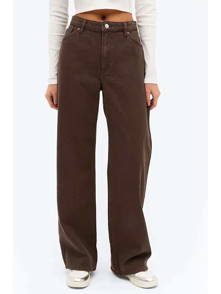 

Джинсы - комфортный крой - коричневого цвета Monki