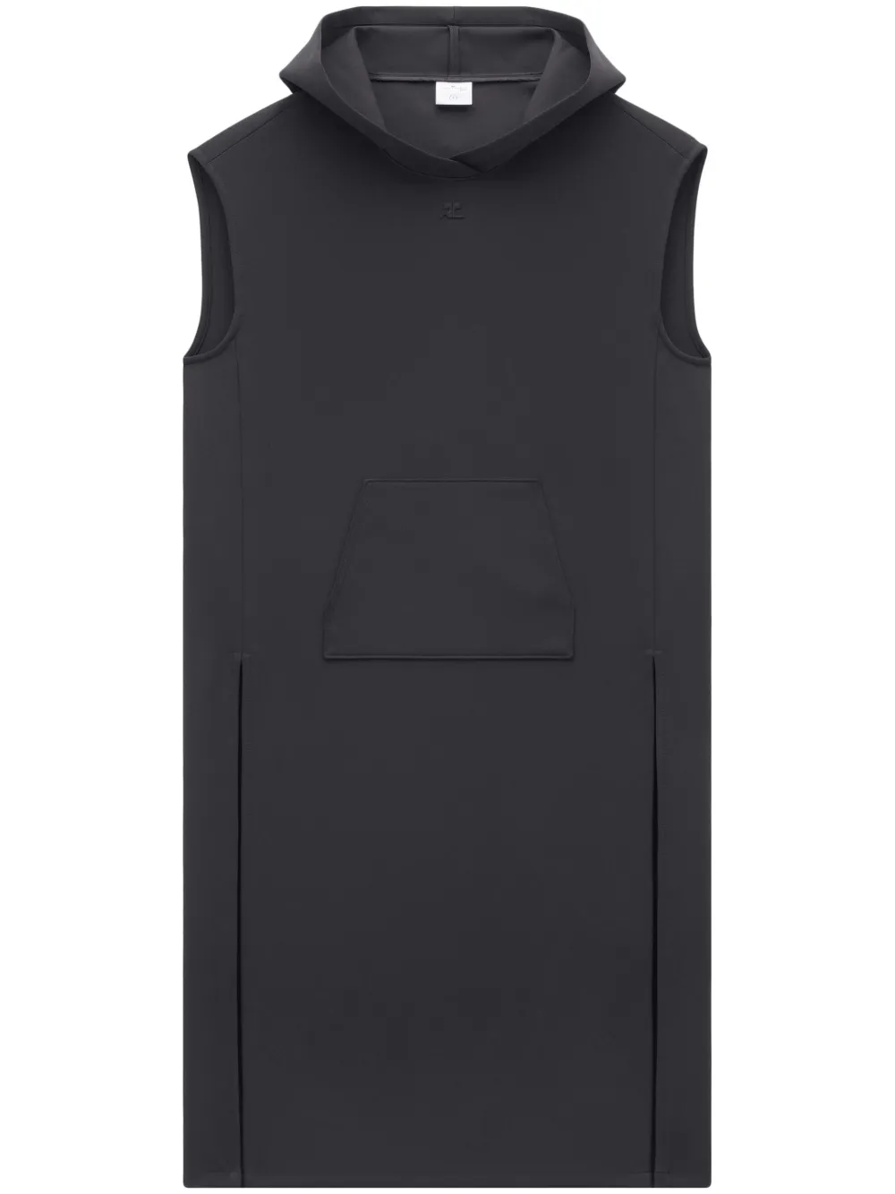 

Платье миди Cocoon с капюшоном Courrèges, черный