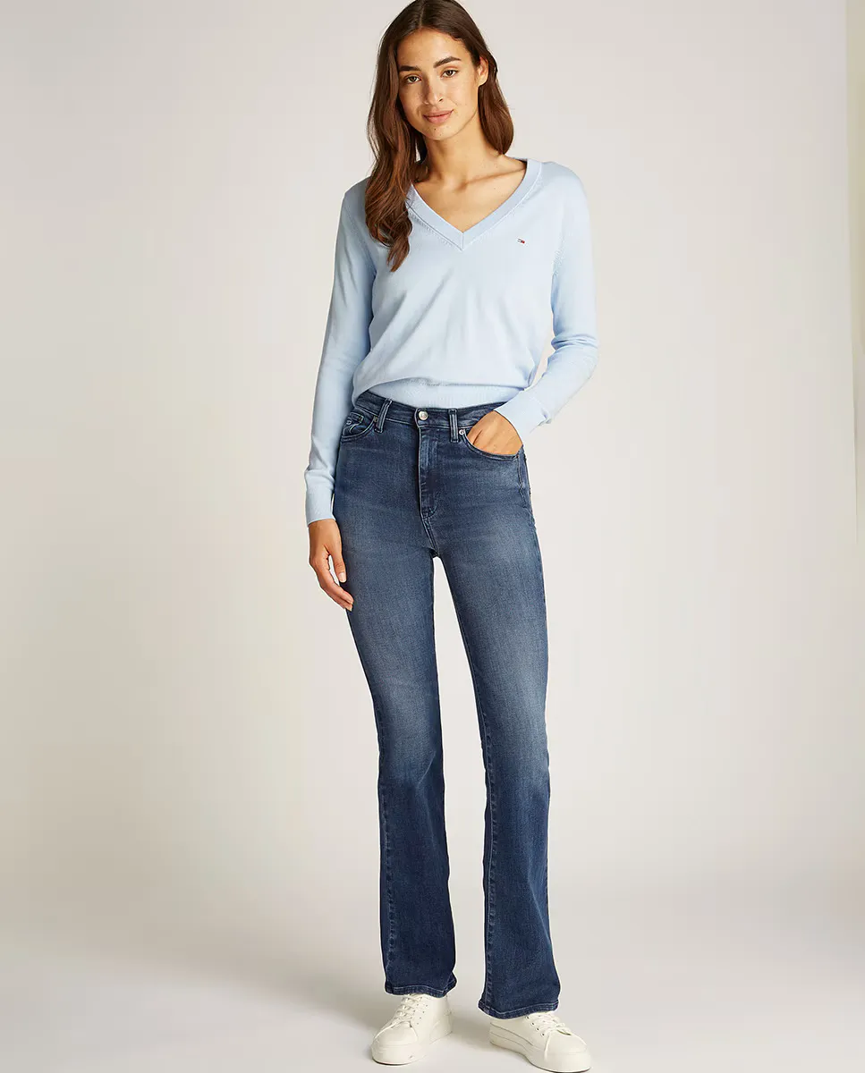 

Женские джинсы клеш с высокой талией Tommy Jeans, синий
