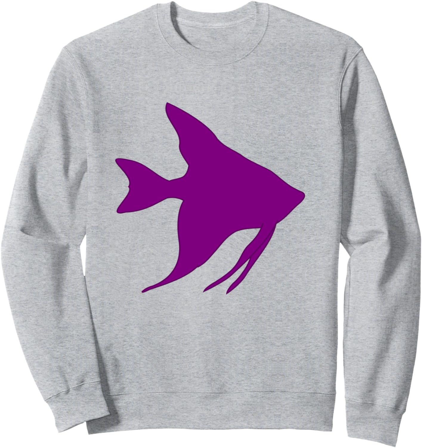 

Фиолетовая толстовка с изображением аквариумной рыбки-ангела, серая Fashion Tees, Фиолетовый, Фиолетовая толстовка с изображением аквариумной рыбки-ангела, серая Fashion Tees