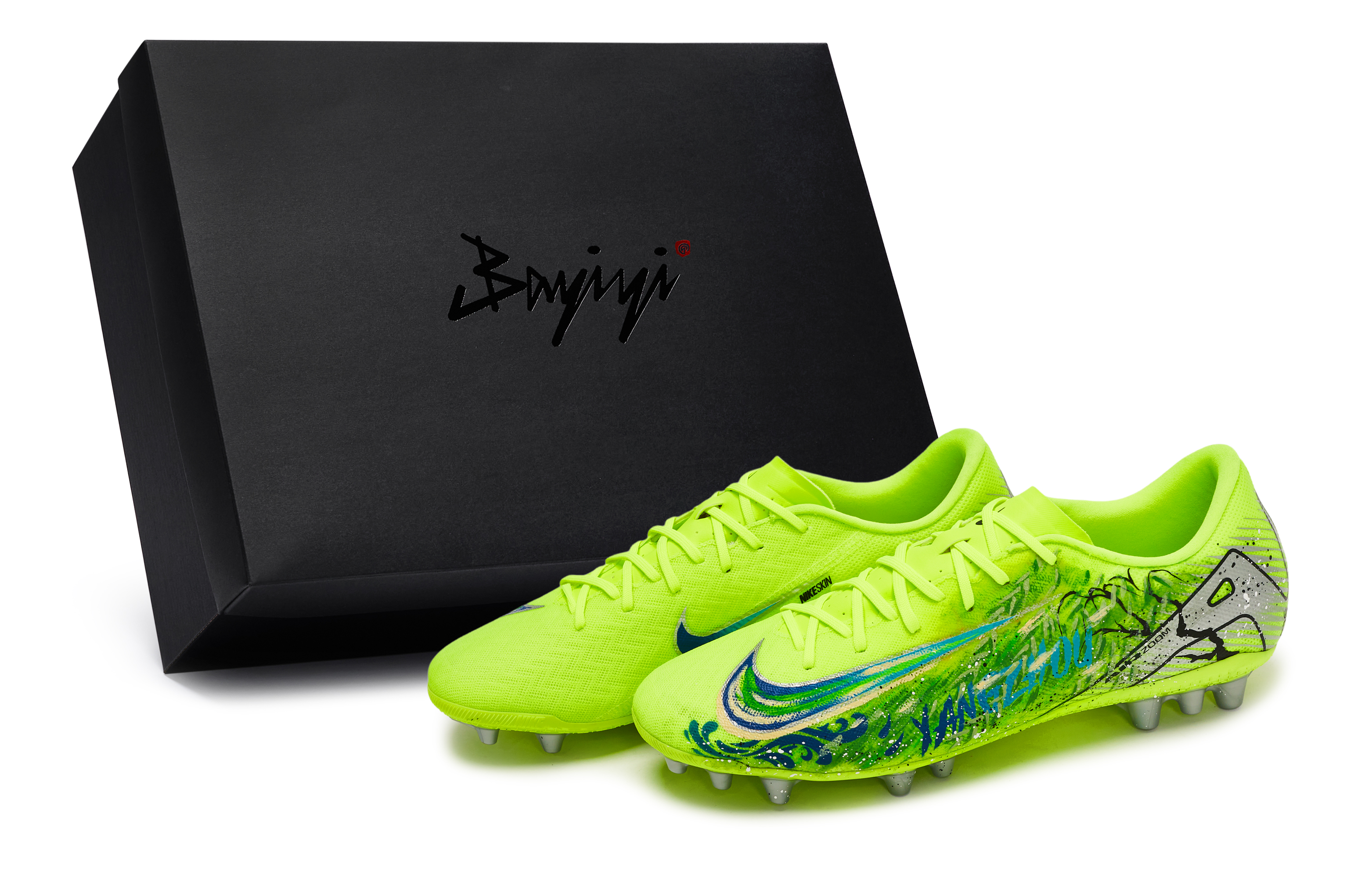 Nike Футбольные бутсы Court Zoom Vapor, устойчивые к истиранию, унисекс, сине-зеленые, серебристые