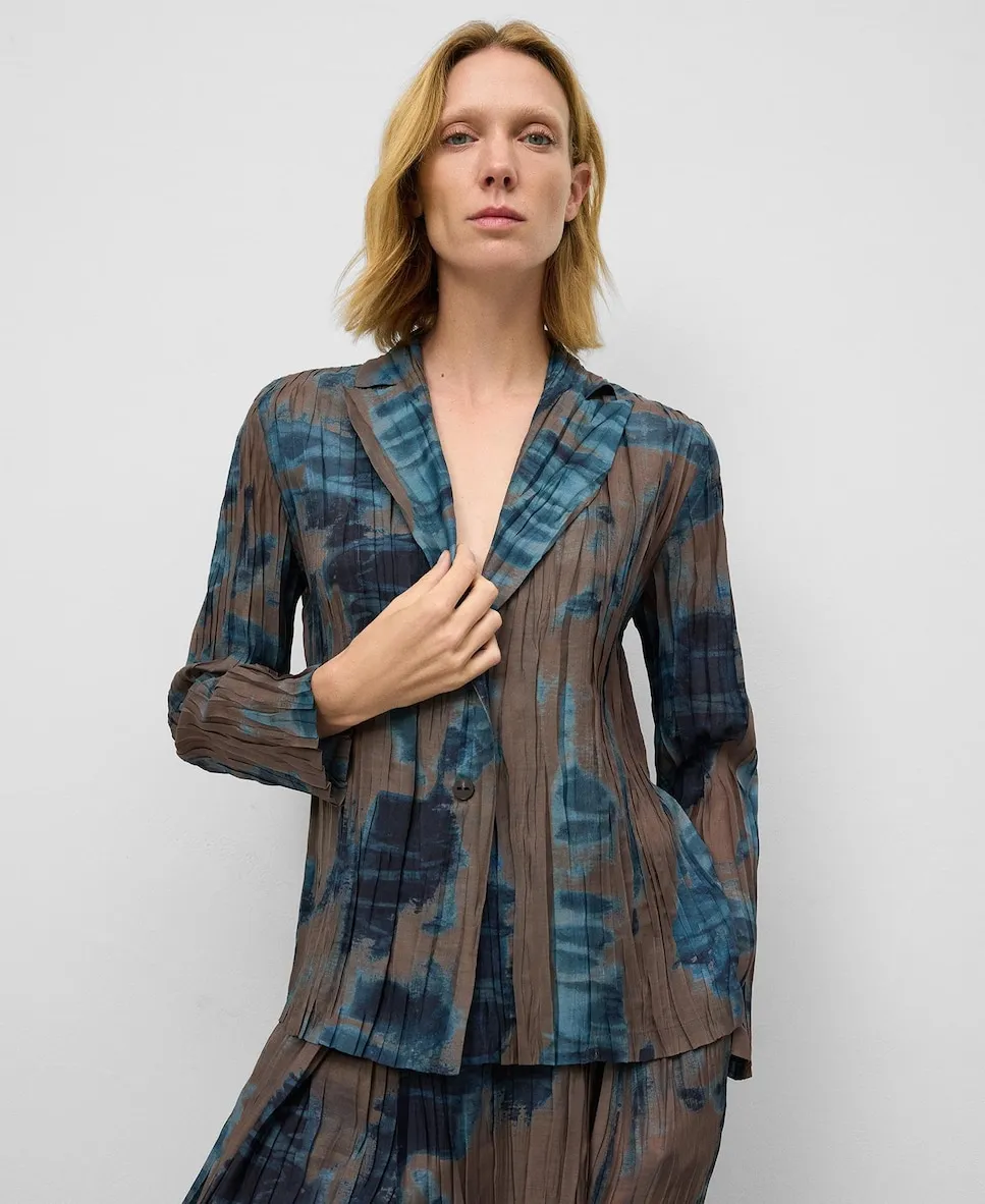 

Женский пиджак с узором кринкл Adolfo Dominguez, коричневый/оранжевый