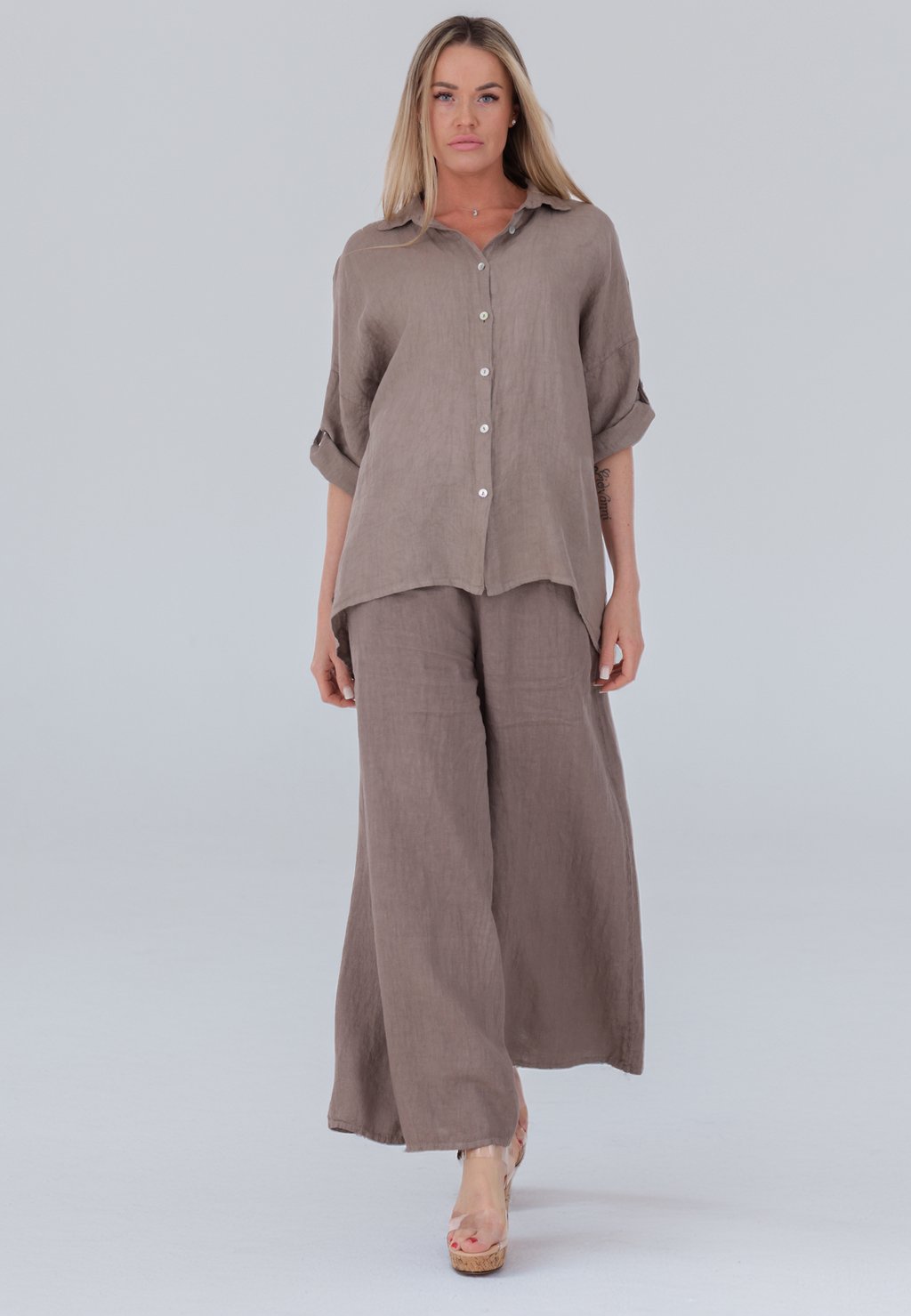 

Брюки MIT SMOKBUND – BEQUEM STYLISCH YC Fashion & Style, светло-коричневый