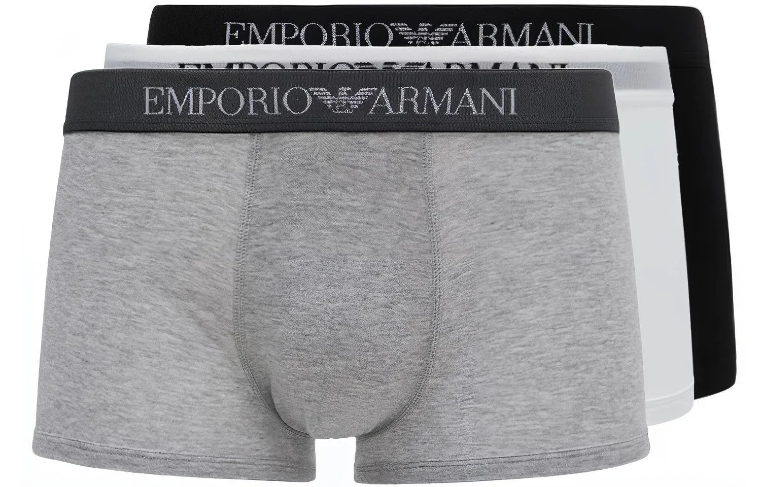 Мужские трусы 3 шт EMPORIO ARMANI, Multicolor (White Gray Black)