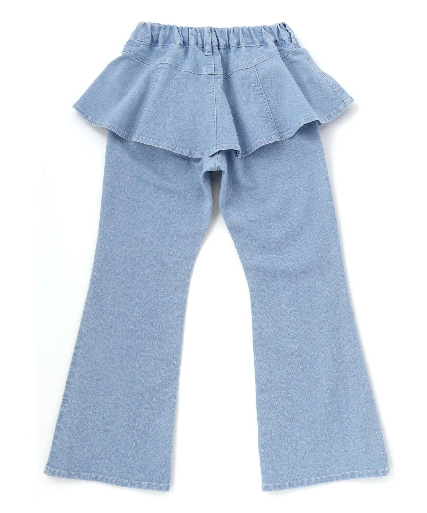 Джинсовые брюки с оборками из эластичного денима (110-150 см) Nexchic, Blue — фото 2