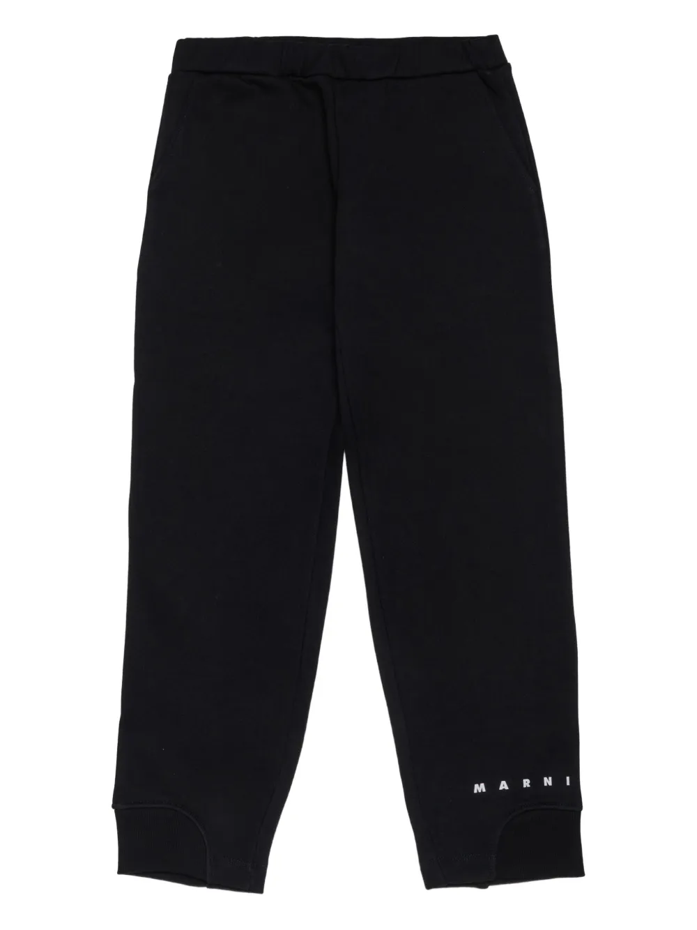 

Спортивные брюки с эластичным поясом и логотипом Marni Kids, черный