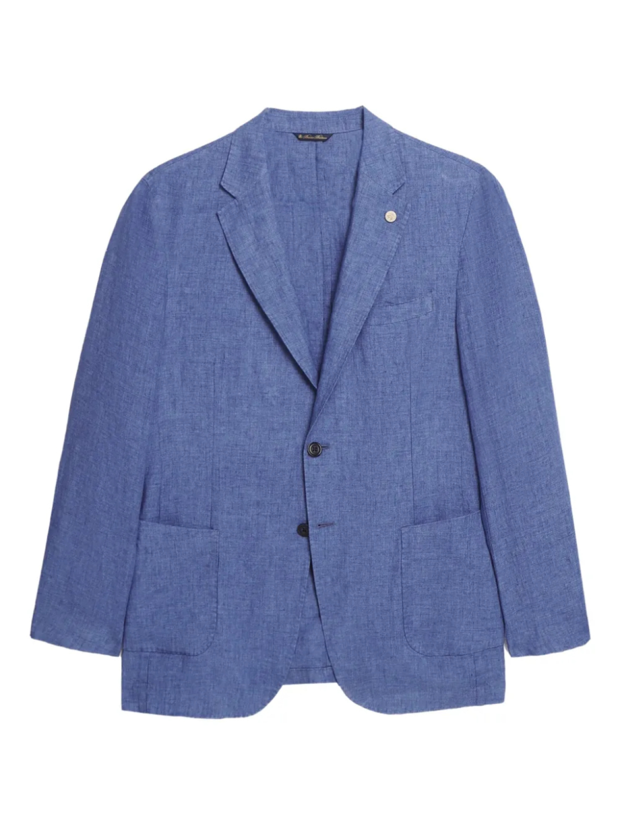 

Однобортный льняной блейзер Brooks Brothers, синий