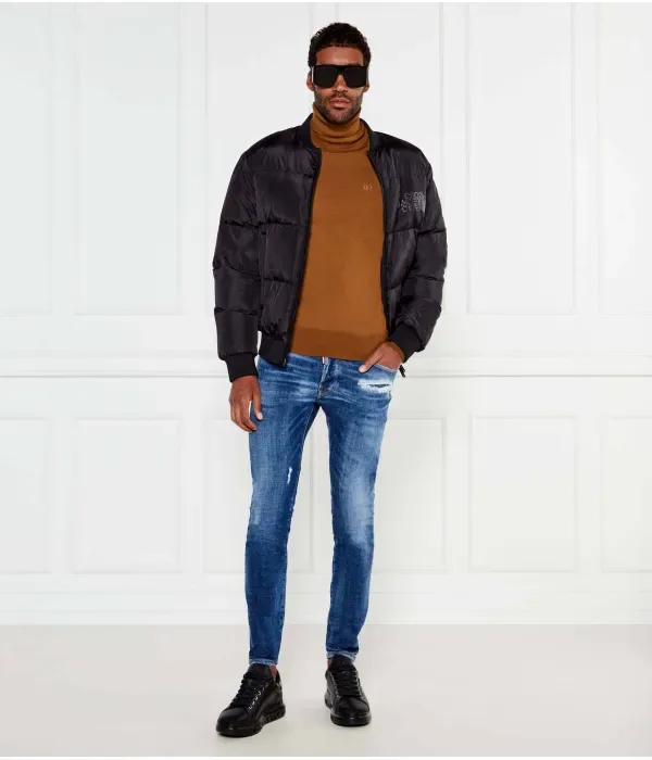 Шерстяная водолазка regular fit Dsquared2, коричневый — фото 2