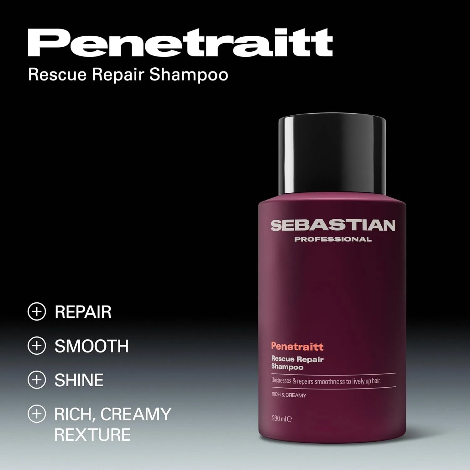 Шампунь Sebastian Professional Penetraitt | Укрепляющий и глубоко восстанавливающий | Для сухих, поврежденных и окрашенных волос 1000 мл (.) — фото 3