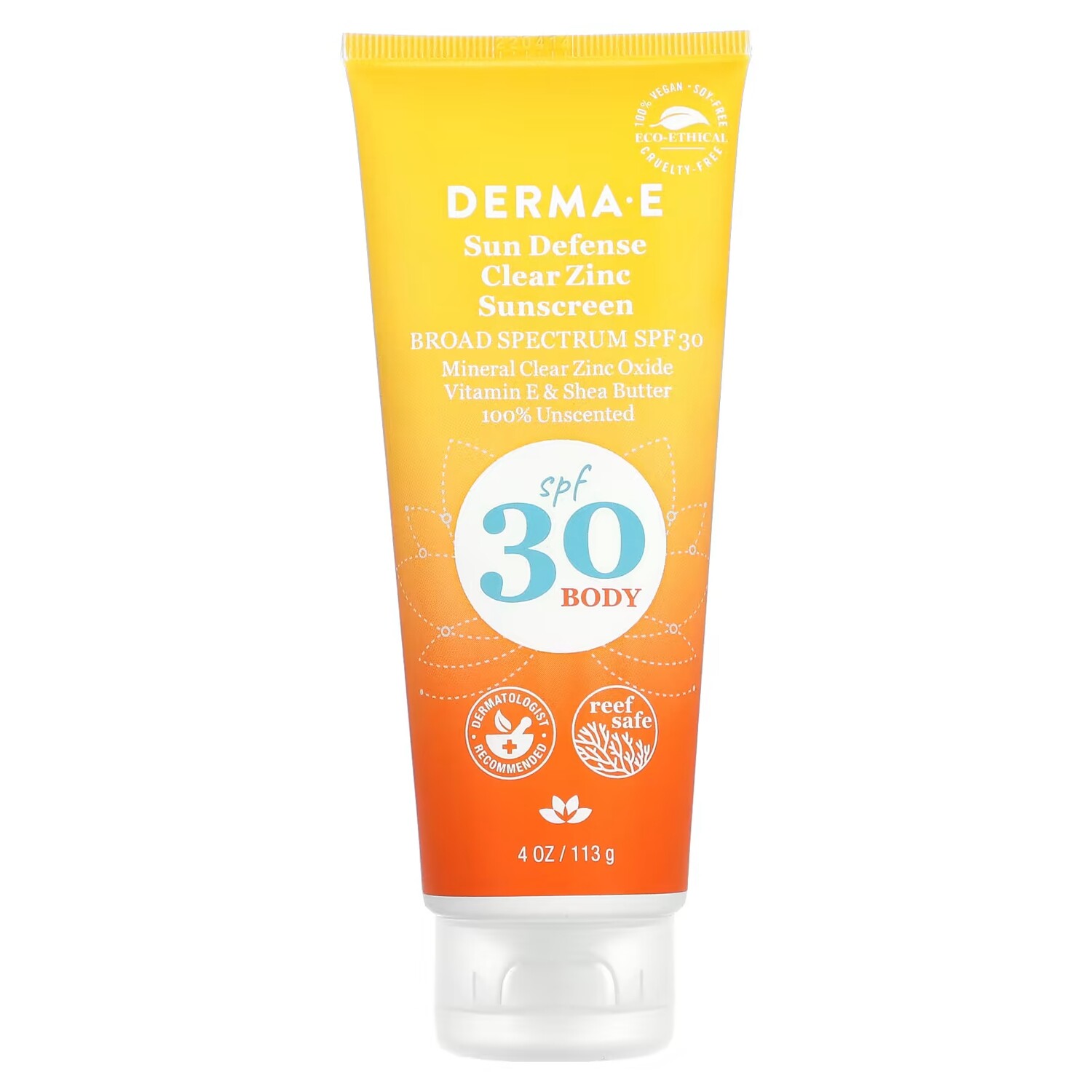 

Солнцезащитное средство DERMA E Sun Defense Clear Zinc для тела SPF 30 без запаха, 113 г