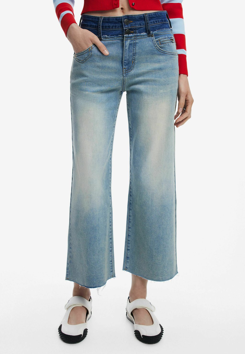 

Расклешенные джинсы TWO-TONE DOUBLE WAIST Desigual, синий