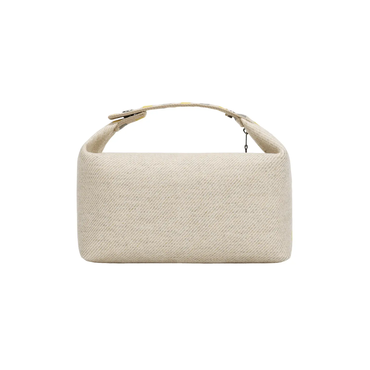 HERMES Сумка-косметичка из холста унисекс, 01 Blanc Pure White — фото 4