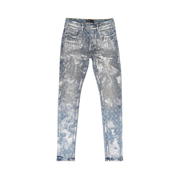 

Джинсы PURPLE BRAND Jacquard Monogram Skinny Jeans 'Holographic Indigo', синий