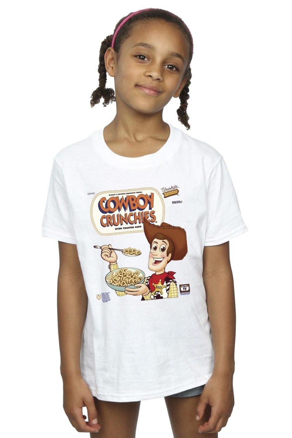 

Хлопковая футболка «История игрушек» Woody Cowboy Crunchies Disney, белый